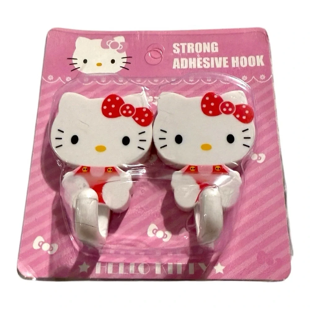 Hello Kitty Strong Adhesive Wall Hooks – Set of 2